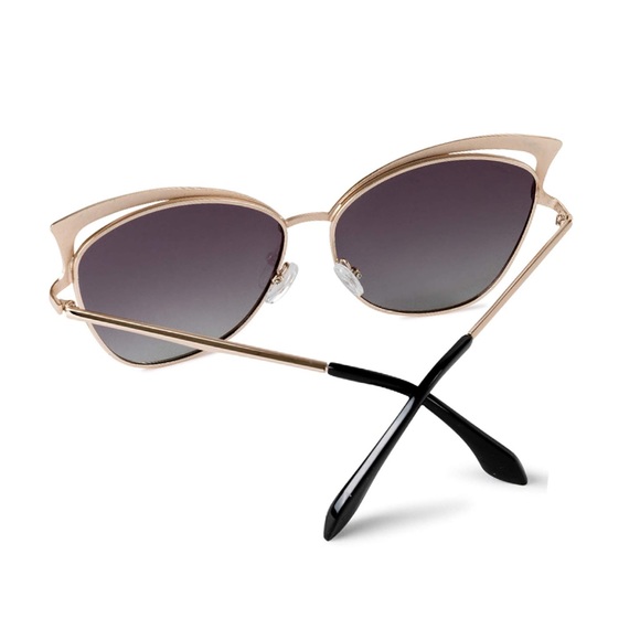 Gold Frame Cat Eye Statement Sunnies - Picture 3 of 4